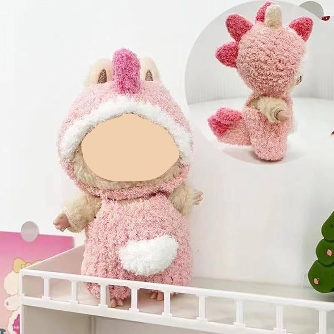 LABUBU CLOTHES for 17cm/6.7" Plush Doll Outfits – No Doll Included – Fashion Accessories for LABUBU Lovers & Collectors (3D Brown Bear)
