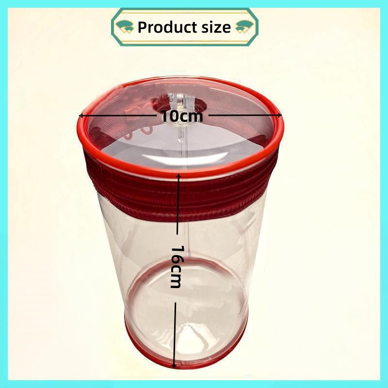 16cm Cotton Doll Mini Can Bag | Thickened Cylindrical Acrylic Case | High-Definition Transparent Dust-Proof Storage & Carry Bag for Dolls