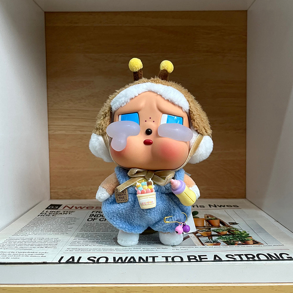 CRYBABY Tears Factory Onesie - Milk Bottle Overalls Set for 10cm Vinyl Dolls