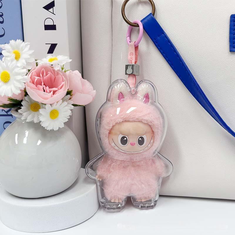 10.5cm Labubu 4th Gen Heart Code Clear Acrylic Protective Case | Hard Shell Display Cover for 10.5cm Vinyl/Plastic Charms