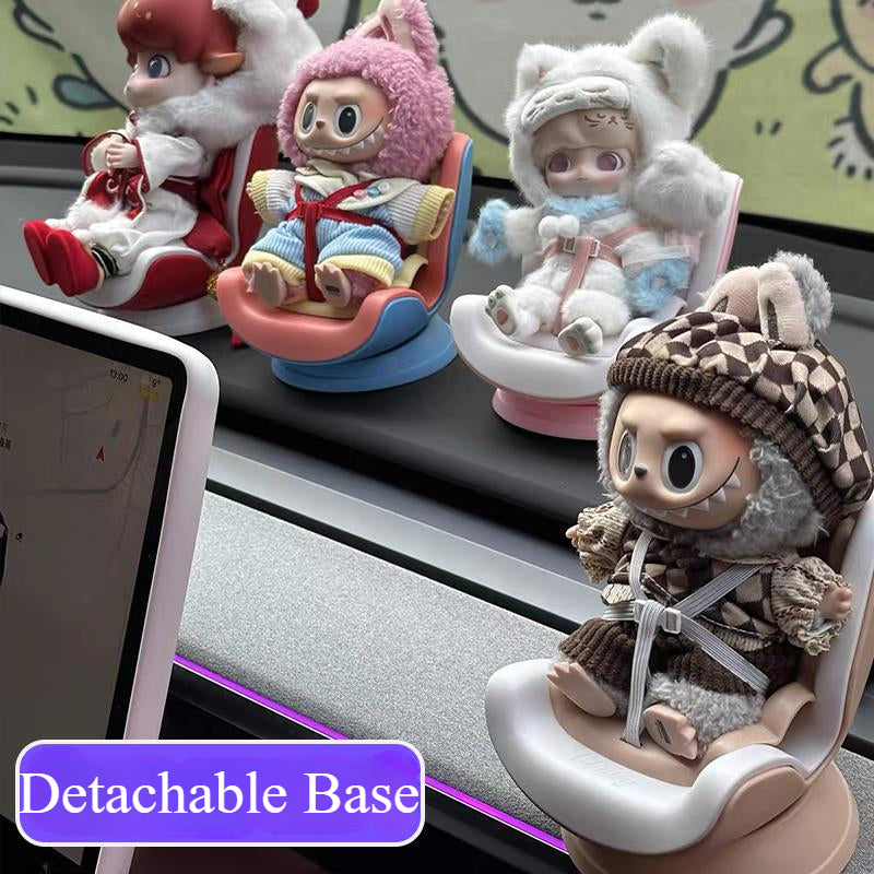 POP MART Labubu Car Air Vent Clip Holder - Secure Mount for 17cm Vinyl Figures | Dashboard/Seat Decor (No Doll)