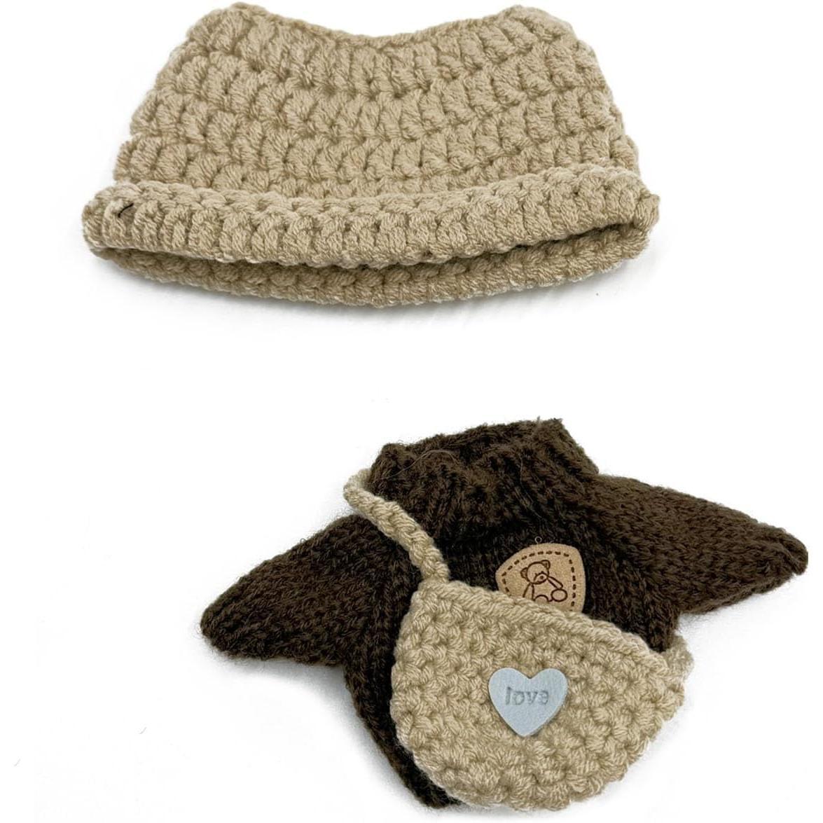POP MART LABUBU CLOTHES SET(NO Doll), Hat & Overalls Set for 17cm LABUBU Accessories Suit, Cute Clothes for Dress up Unique Style, Stylish Clothes for Doll (Khaki)