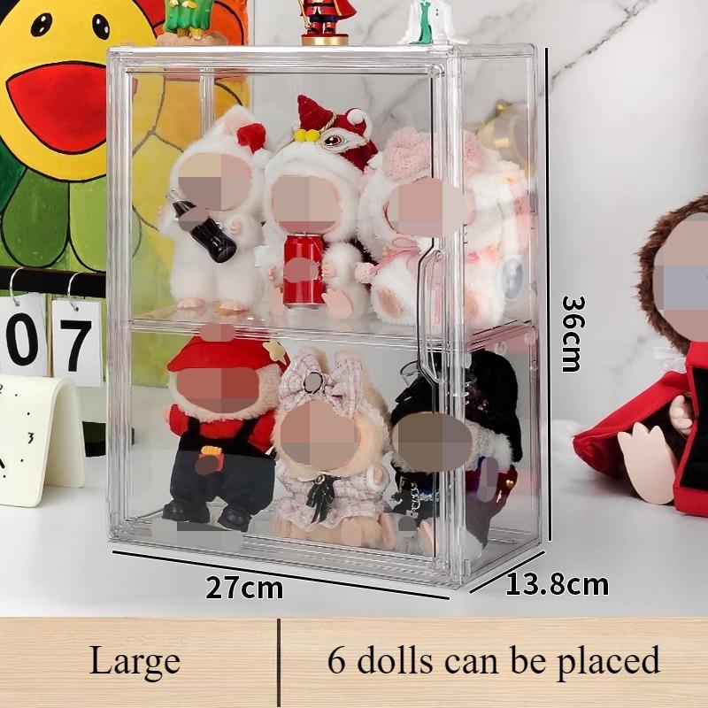 LABUBU Doll Dust Cover | Acrylic Display Case for POP MART Blind Box Figures | Clear Protective Showcase