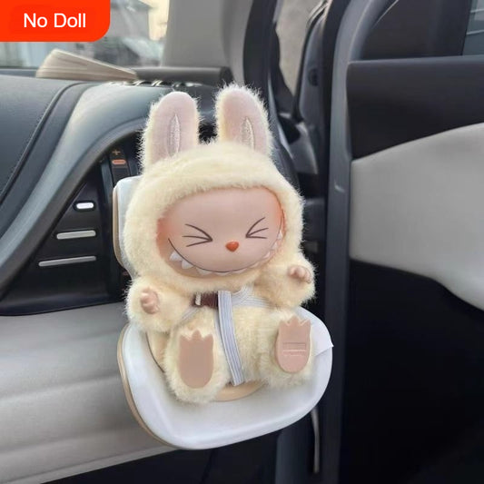 Labubu Car Seat Decoration for Pop Mart Fans | Compatible with Sitting Party Series