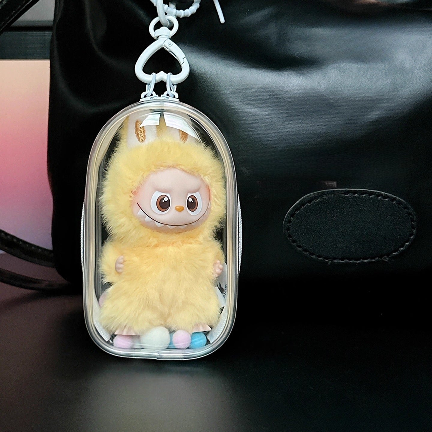 POP MART Labubu 4.0 Pin For Love Crystal-Clear Protective Display Case
