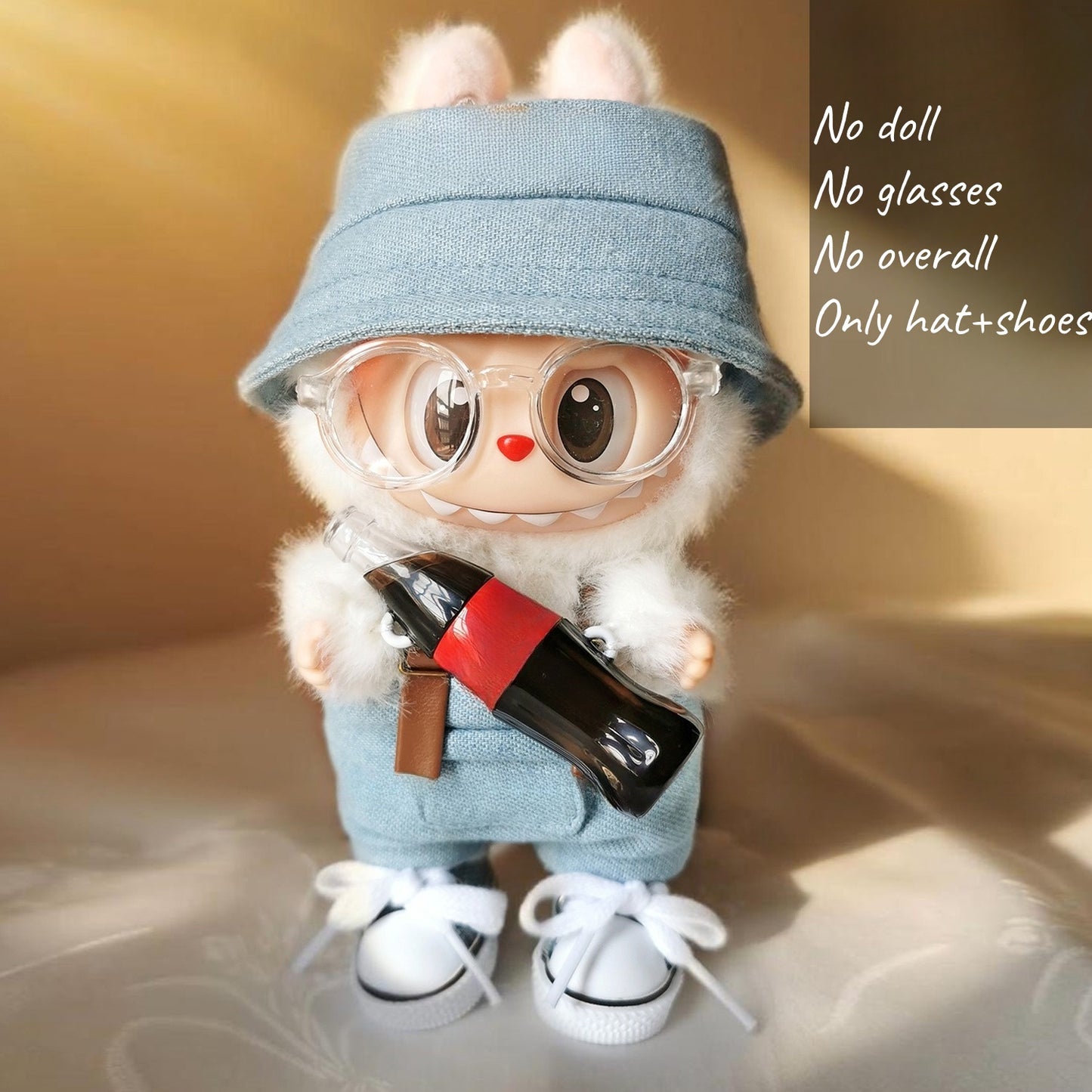 Labubu Outfit Set 1/2/3 - Denim Overalls & Fashion Clothes for Doll Change