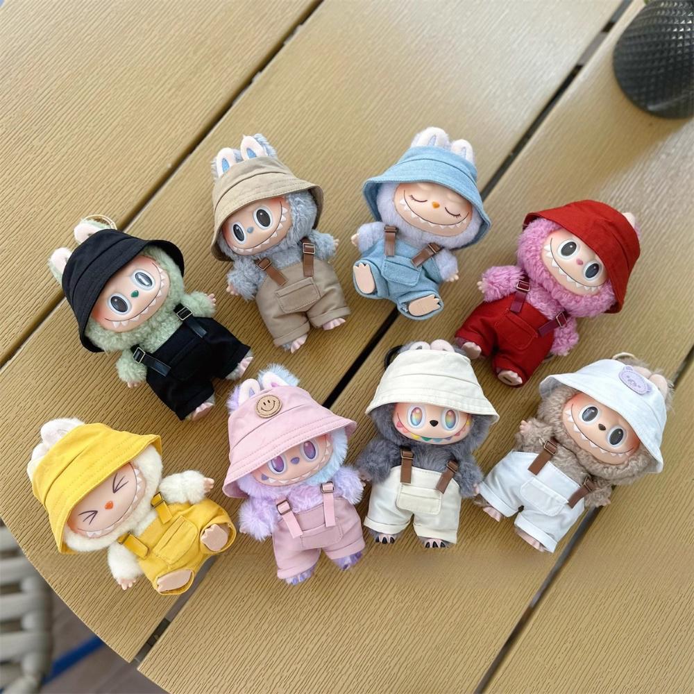 15-17cm Labubu Overalls Outfit - Series 1/2/3 Blind Box Keychain Change Clothes