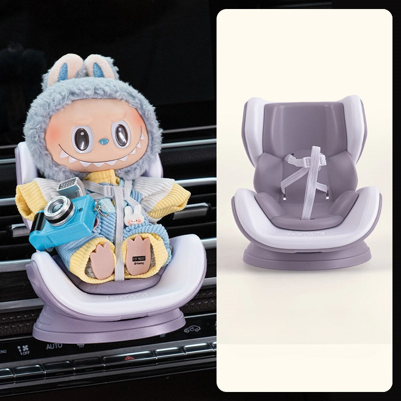 Labubu Car Seat Decoration for Pop Mart Fans | Compatible with Sitting Party Series