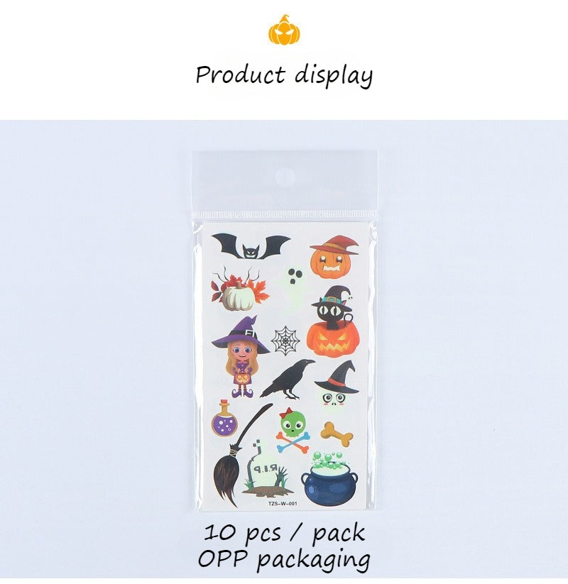 Glow in The Dark Halloween Tattoos - Temporary UV Face/Body Art for Kids Party Scary