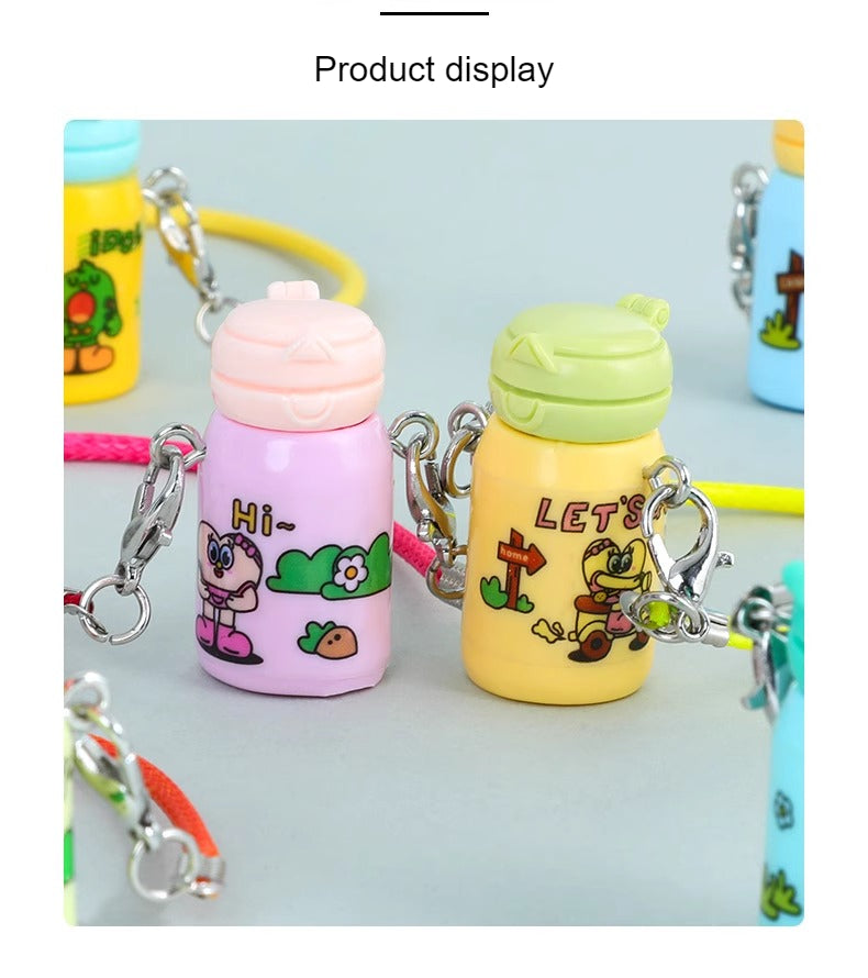 Miniature Thermos Charm Set – Lilliputian Lifelike Mini Items, Compact Portable Toy Pendant for Bags