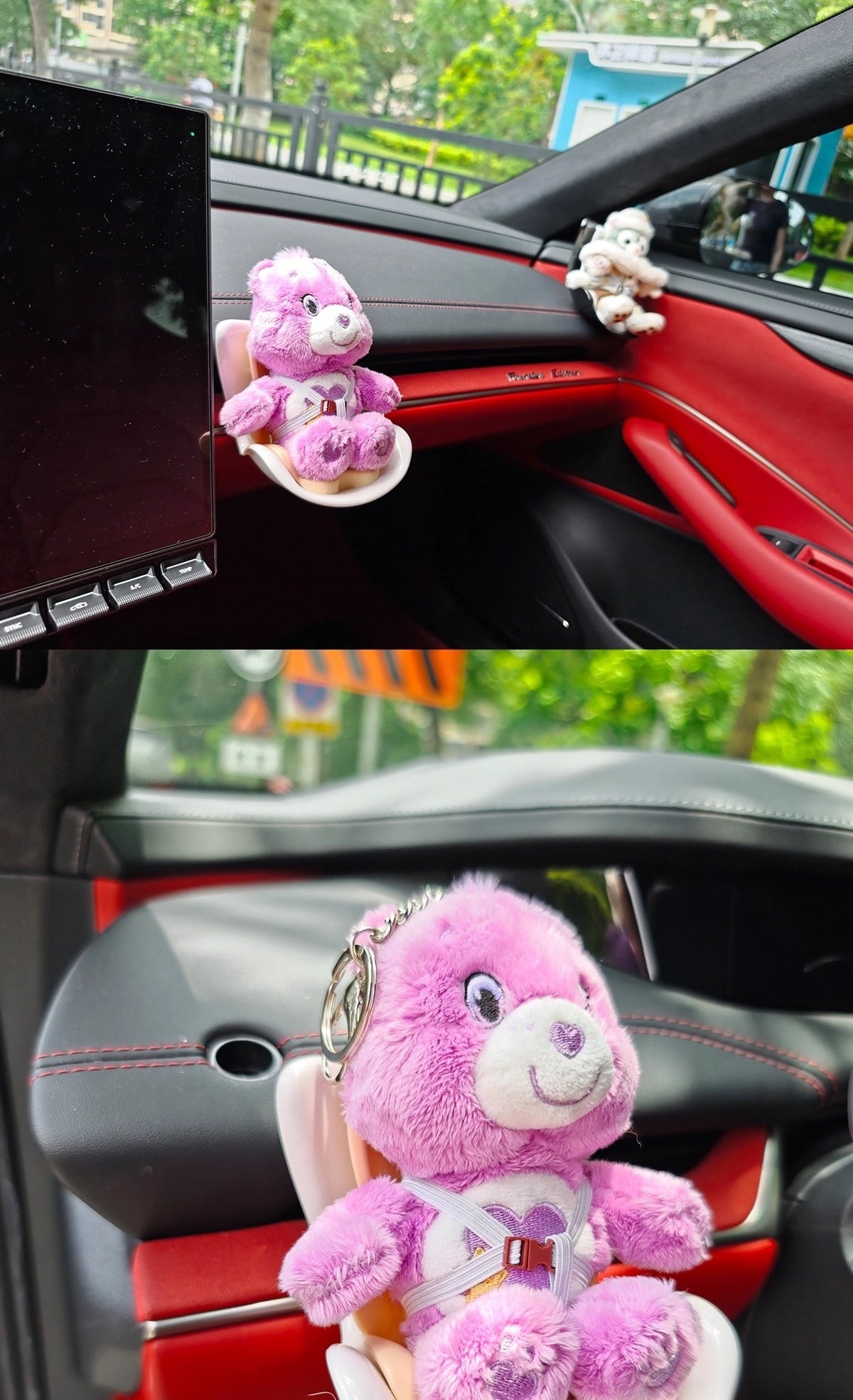 Labubu Car Safety Seat & Air Vent Clip Accessories – Vehicle Doll Decor & Holder
