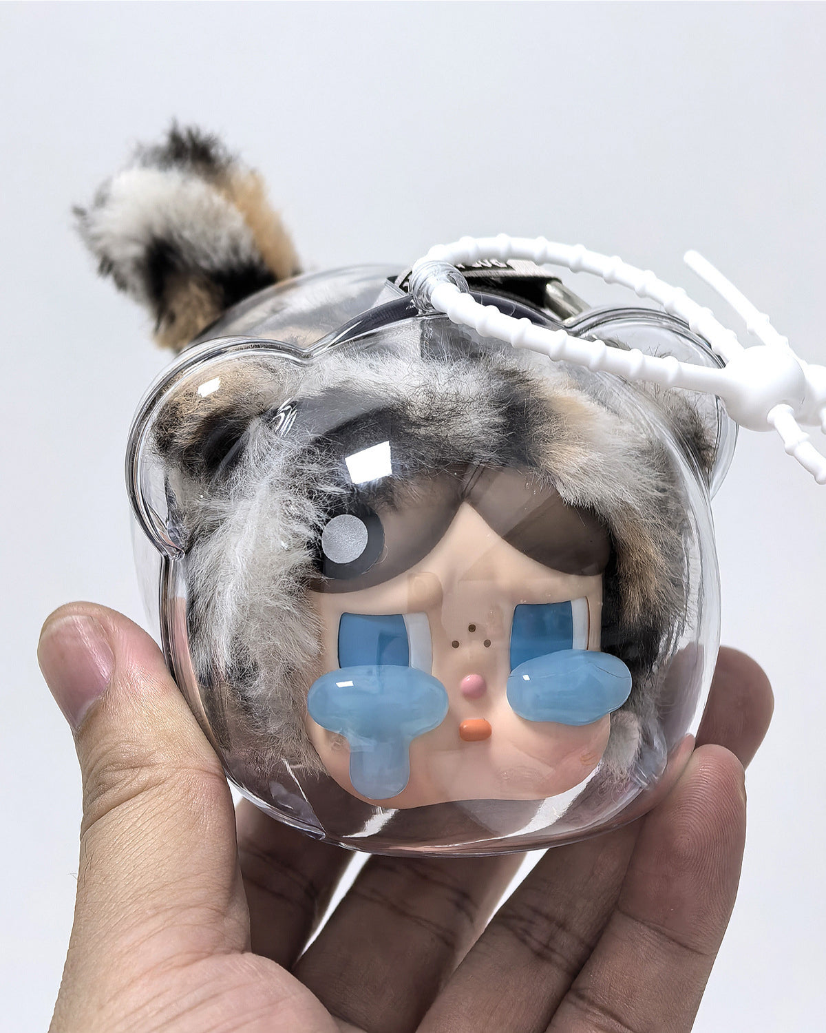 CRYBABY Leopard & Cat Series - Clear Vinyl Protective Case for Emotional Doll Display