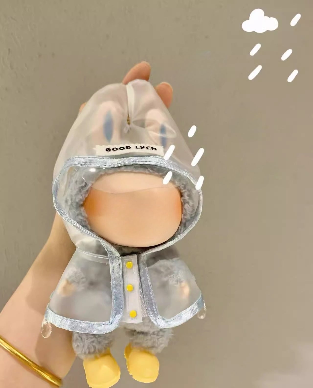 Labubu Series 1/2/3 Raincoat Outfit - Waterproof Doll Clothes for Vinyl Figures (No Doll/Shoes)