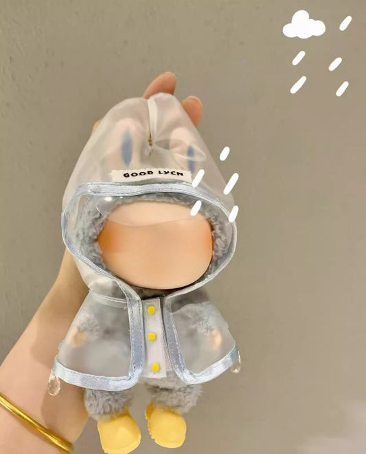 Labubu Series 1/2/3 Raincoat Outfit - Waterproof Doll Clothes for Vinyl Figures (No Doll/Shoes)