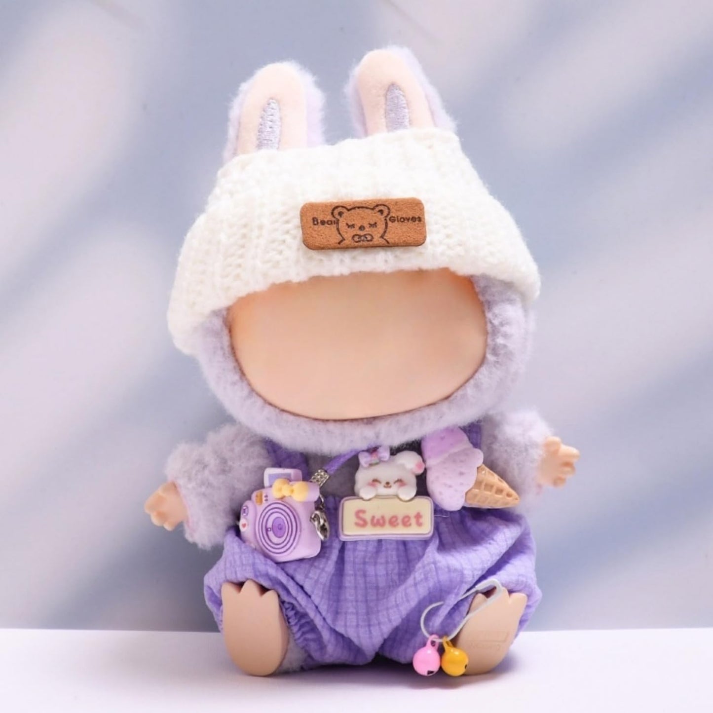 LABUBU CLOTHES - Handcrafted Crochet 3-Piece Set, Premium Outfit with Stylish Clothes Accessories for LABUBU