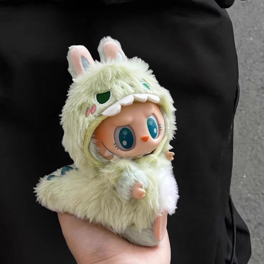 17cm Labubu Handmade Fried Shrimp Costume Set | Clothes Only for Vinyl/Plush Dolls (Gen 1-3)