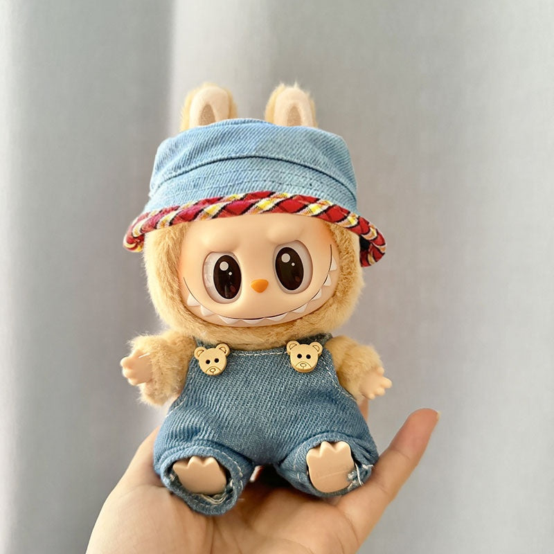 Labubu Blind Box Outfit - Vinyl Face Keychain Clothes for Sitting Party Doll