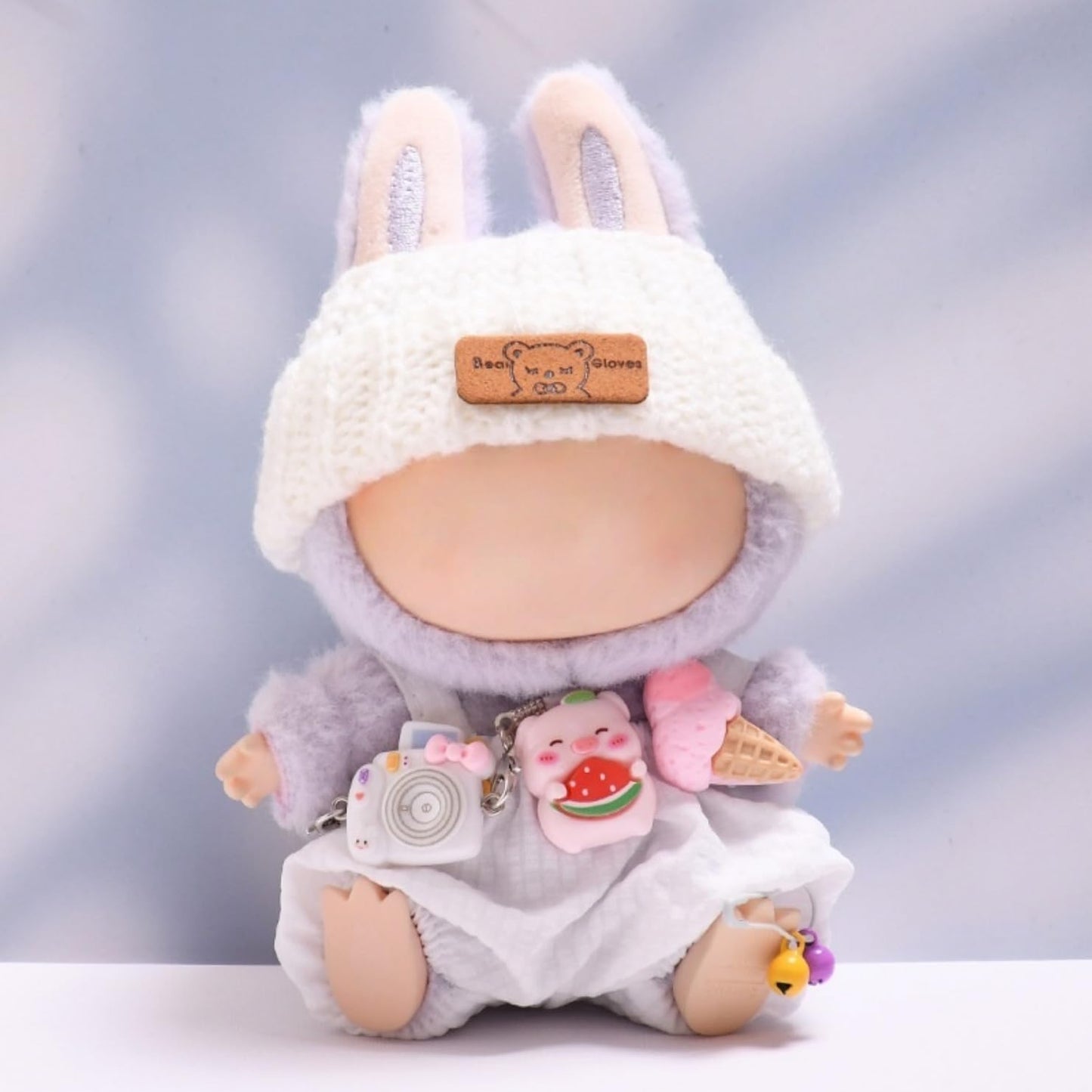 LABUBU CLOTHES - Handcrafted Crochet 3-Piece Set, Premium Outfit with Stylish Clothes Accessories for LABUBU