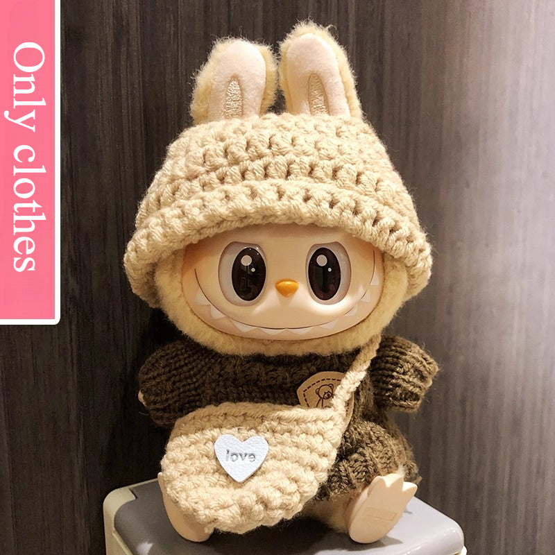 Labubu Outfit Set - Vinyl Doll Clothes & Accessories for Blind Box Keychain Figures