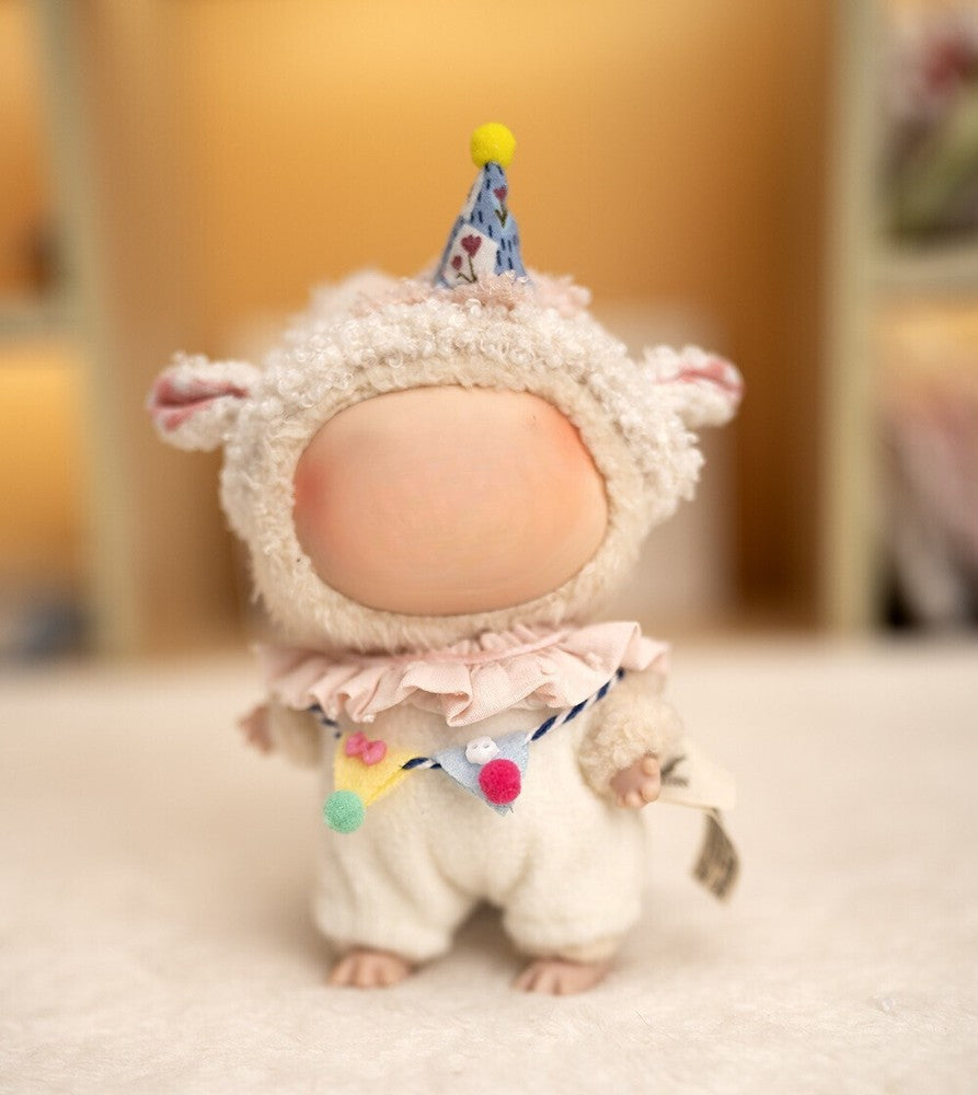 Labubu Clothes Baby Lamb Jumpsuit The Monsters Plush Doll Outfit Set No Toy