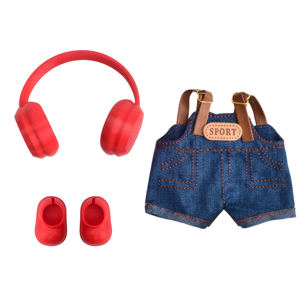 LABUBU Clothes Coca-Cola Strap pants Suit Outfit For Monsters Plush (No Doll)