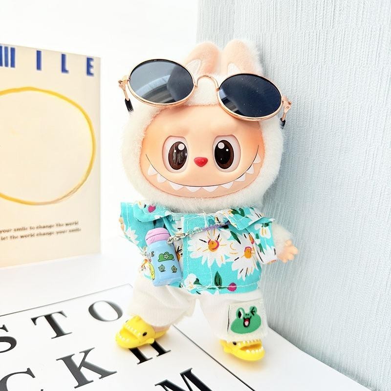 Hawaii Outfit Set for LABUBU V1 V2 – Shark Duck Clothes & Accessories