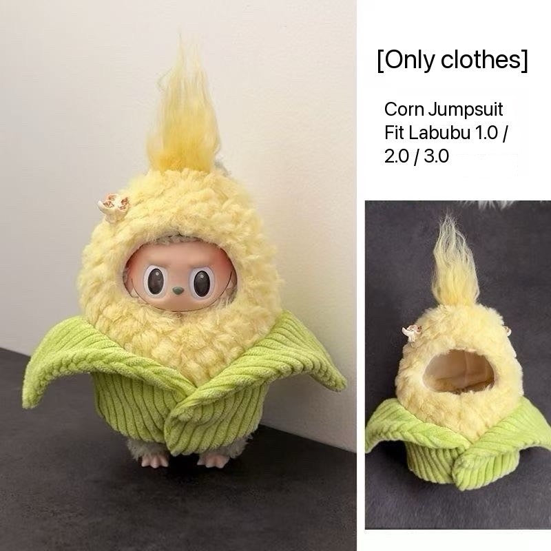 POP MART LABUBU Outfit The Monsters Plush Doll Clothes (Fried Shrimp) (No Doll)