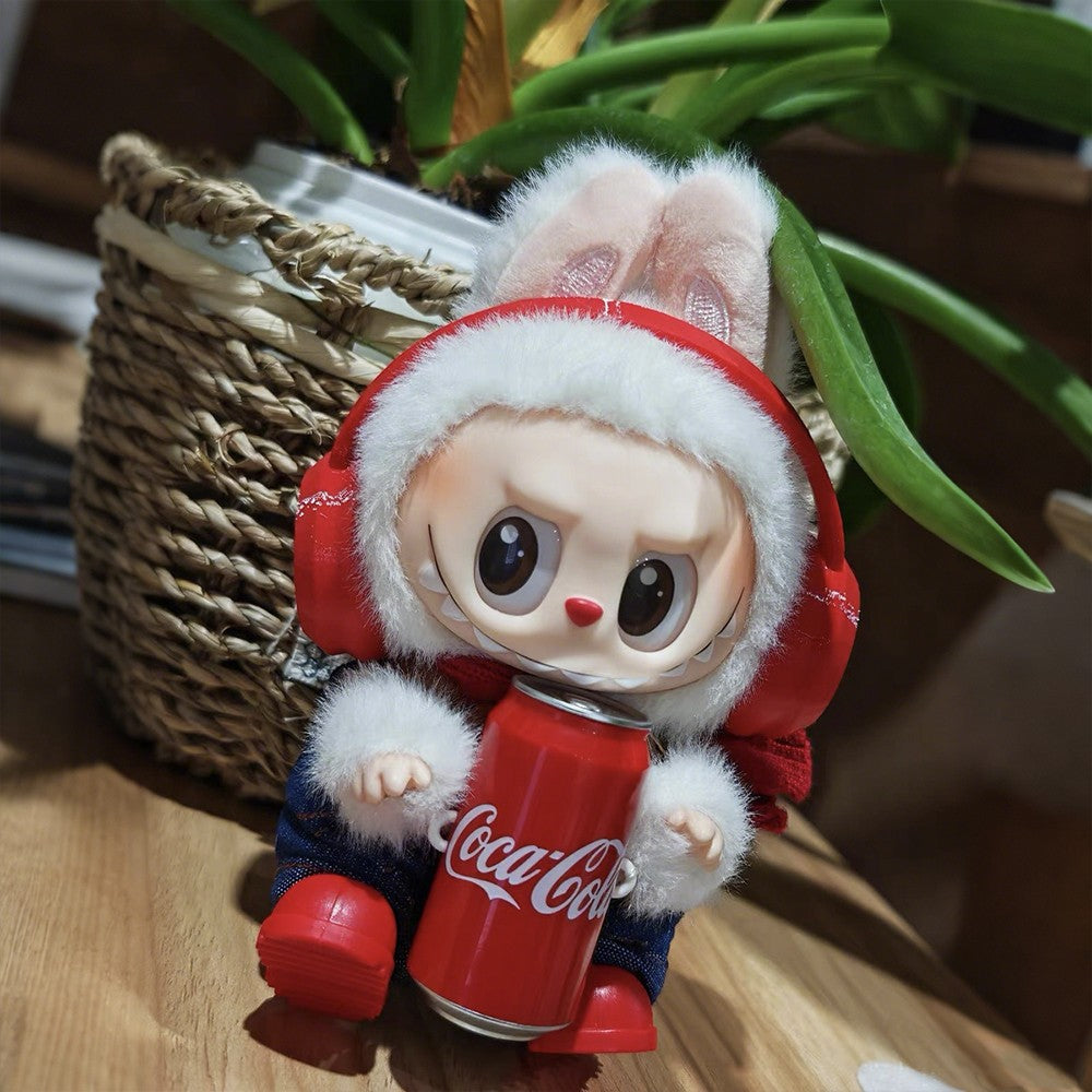 LABUBU Clothes Coca-Cola Strap pants Suit Outfit For Monsters Plush (No Doll)