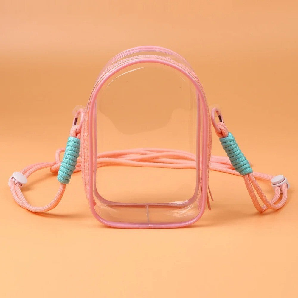 LABUBU 15/17cm Doll PVC Storage Bag Shoulder Case Dustproof Walk Bag Gift
