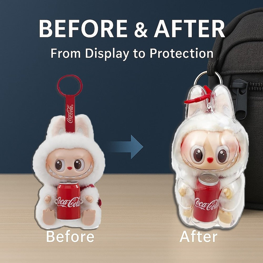 Protective Case Cover for LABUBU Cola Series Acrylic Display Box with strap