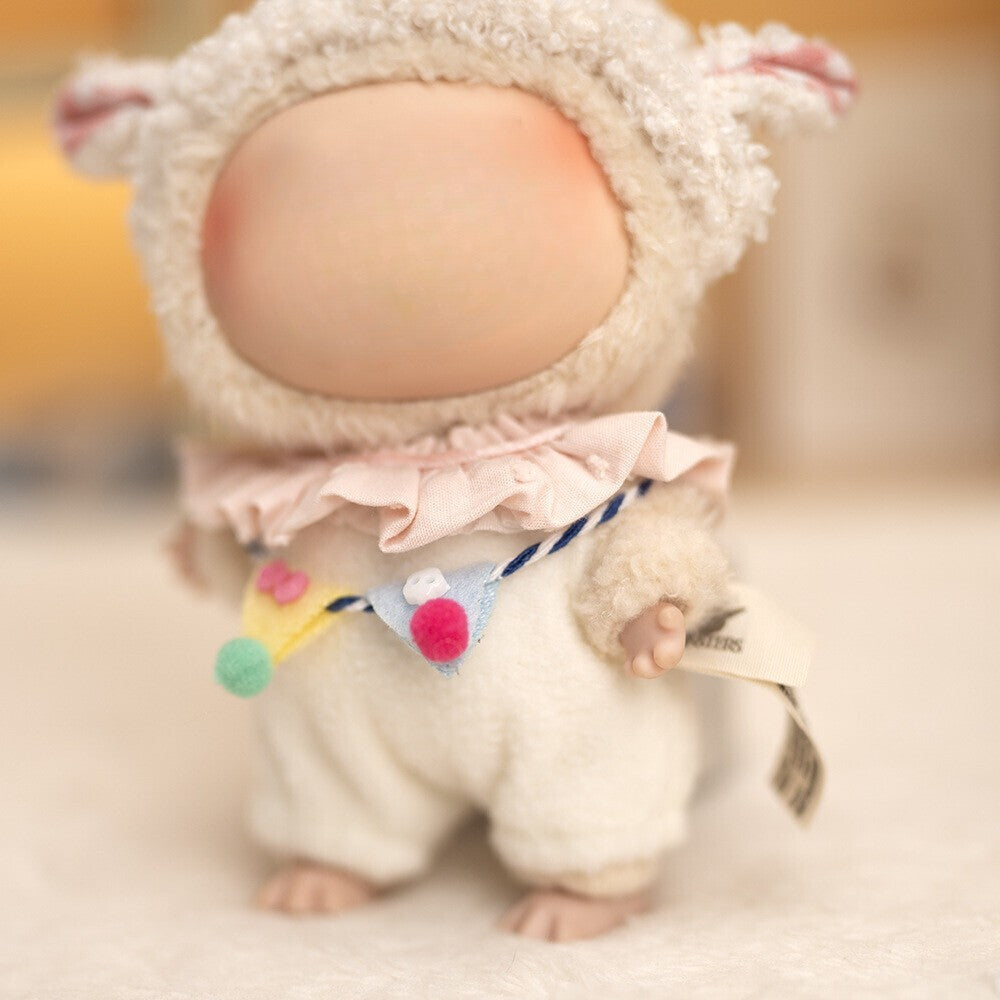Labubu Clothes Baby Lamb Jumpsuit The Monsters Plush Doll Outfit Set No Toy