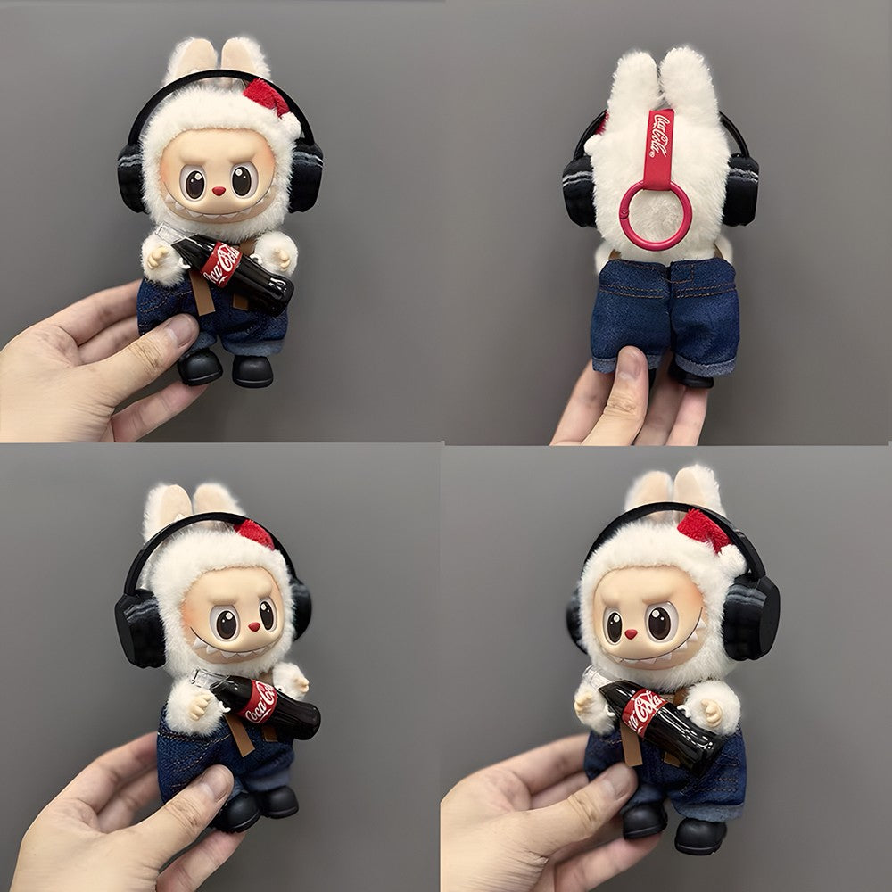 LABUBU Clothes Coca-Cola Strap pants Suit Outfit For Monsters Plush (No Doll)