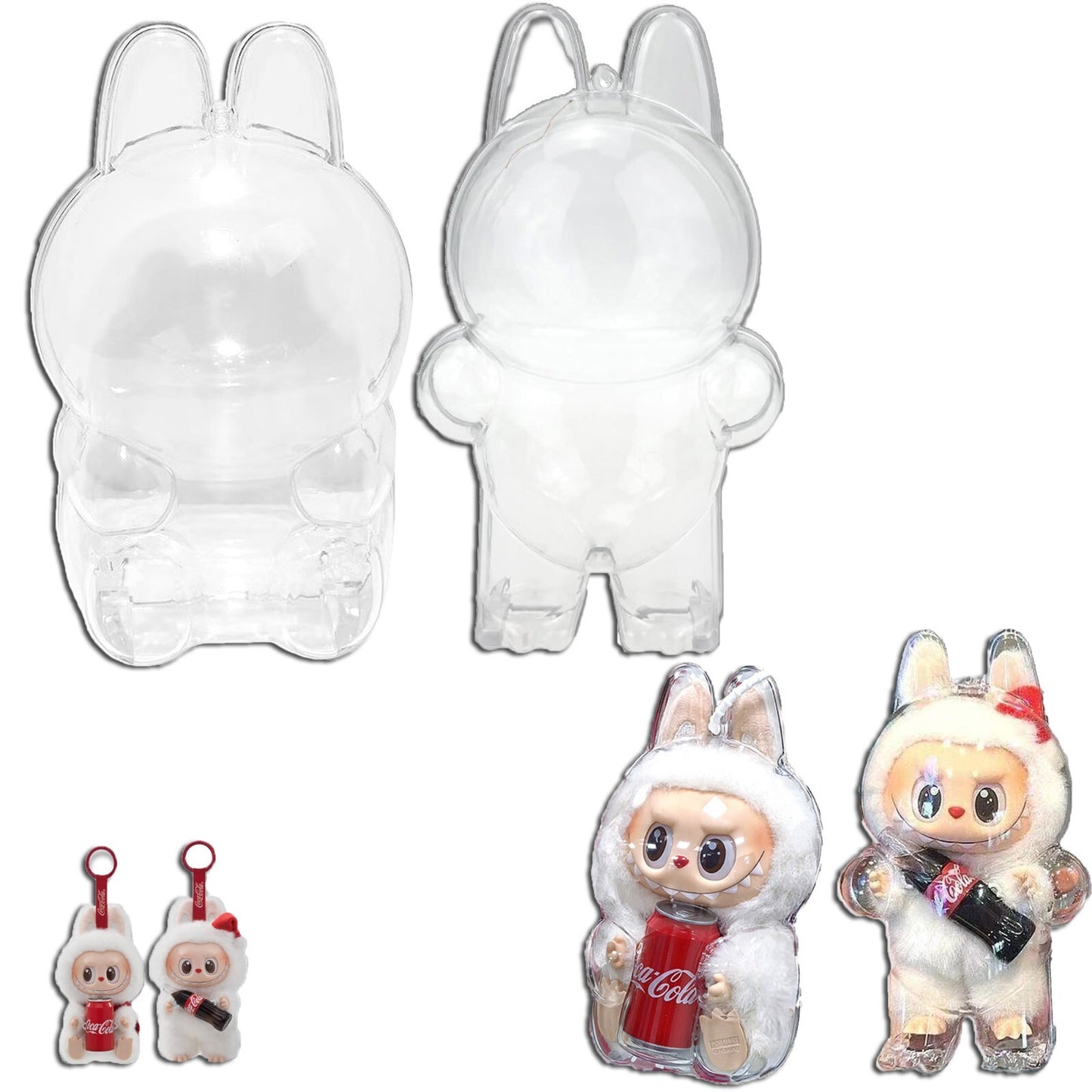 Protective Case Cover for LABUBU Cola Series Acrylic Display Box with strap