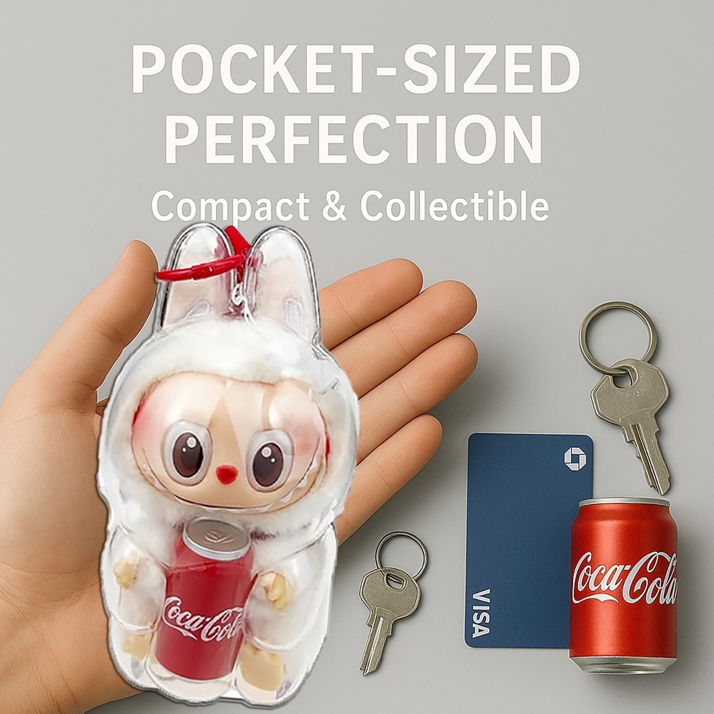 Protective Case Cover for LABUBU Cola Series Acrylic Display Box with strap